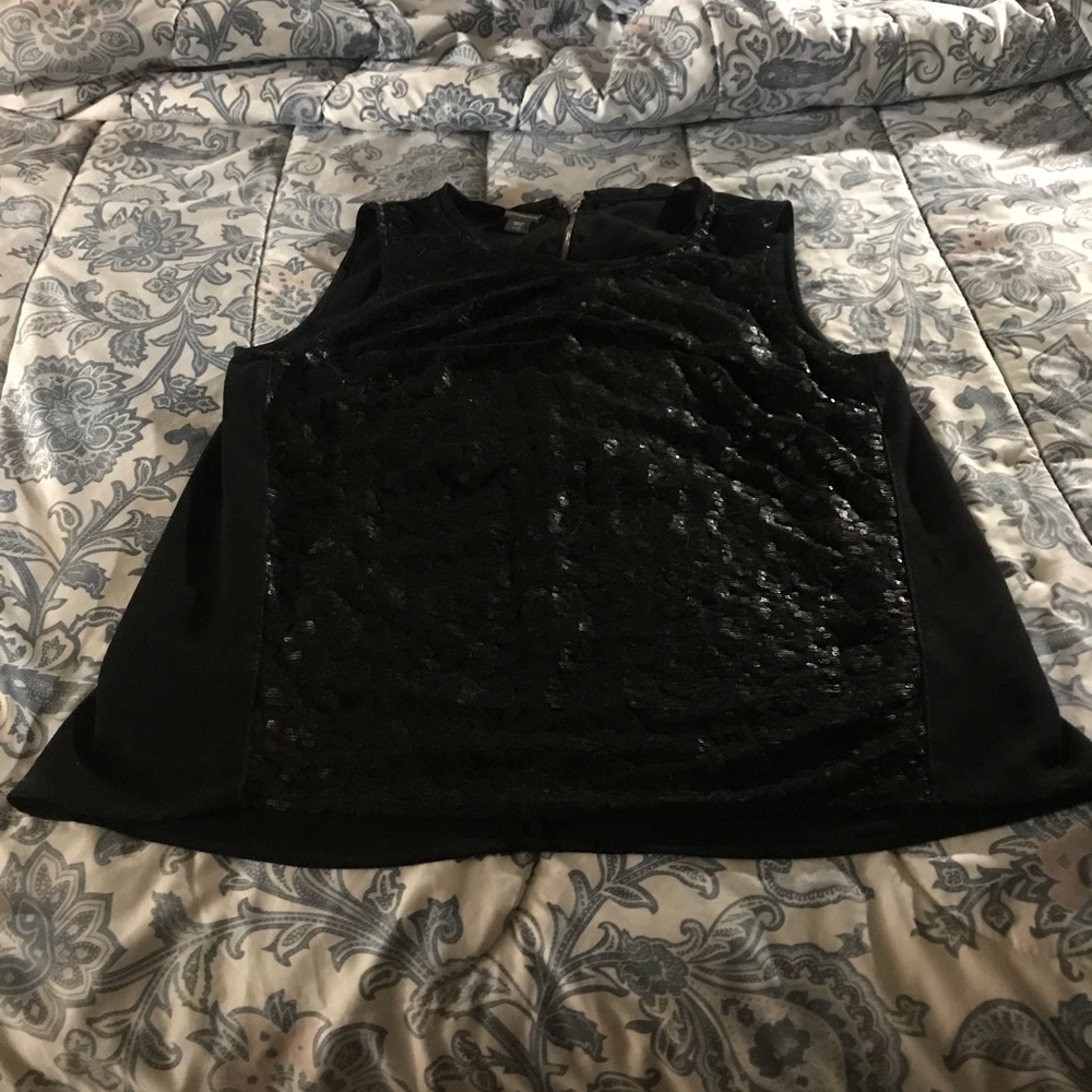 Black sequins top